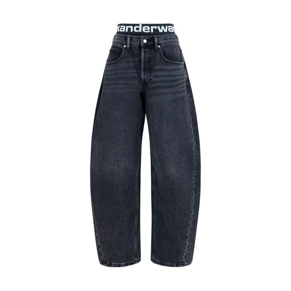 ALEXANDER WANG Denim - Alexander Wang Women Blow-Up Jeans With Logo Waistband